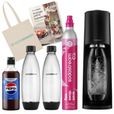 Saturator do wody gazowanej SodaStream Terra Czarny + 2 butelki, torba, książka, syrop Pepsi 440ml