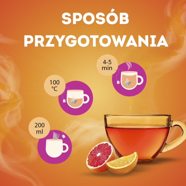 Herbatka owocowa Lipton Grejpfrut i Pomarańcza 20x1,7g