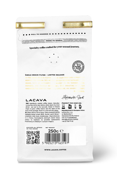 Kawa ziarnista LaCava Colombia Nabur Ortega Filtr 250g – NIEDOSTĘPNY