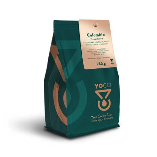 Kawa ziarnista YoCo Coffee Colombia Strawberry Filtr 250g