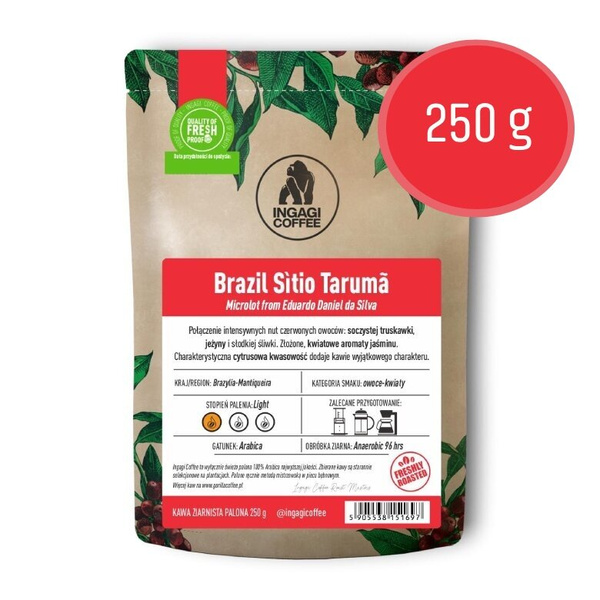 Kawa ziarnista Ingagi Coffee Brazil Sitio Taruma FILTR 250g
