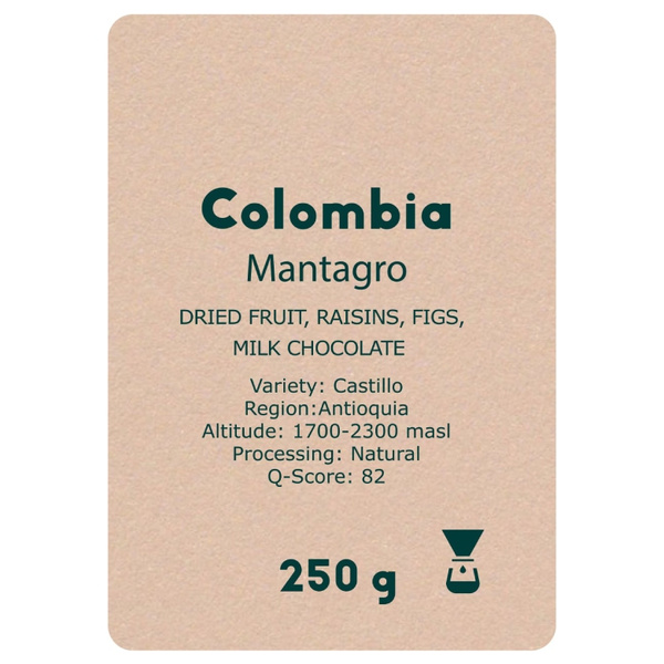 Kawa ziarnista YoCo Coffee Colombia Mantagro Filtr 250g
