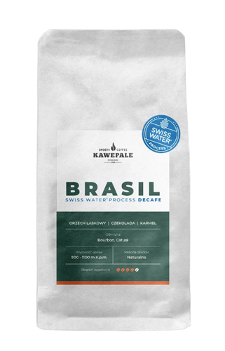 Kawa ziarnista KawePale Brasil Decafe Swiss Water Process 250g – NIEDOSTĘPNY - opinie w konesso.pl