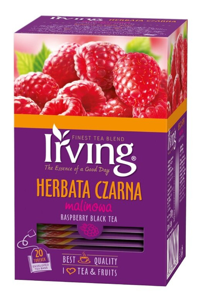 Herbata czarna Irving malinowa 20x1,5g 