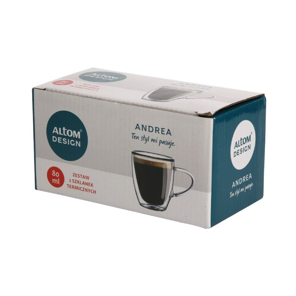 Zestaw filiżanek termicznych Altom Andrea do espresso 80ml - 2 szt. - NIEDOSTĘPNY