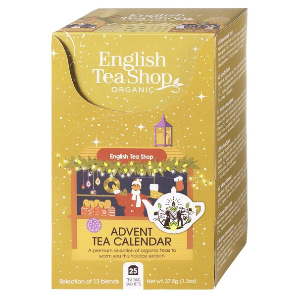 Kalendarz adwentowy z herbatą English Tea Shop 25x1,5g - Złoty - NIEDOSTĘPNY