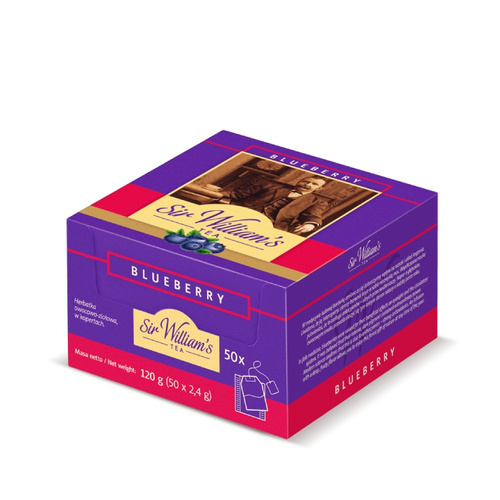 Owocowa herbata Sir Williams Tea Blueberry 50x2,4g - opinie w konesso.pl