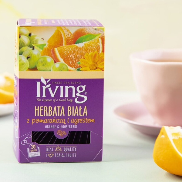 Herbata biała Irving Pomarańcza z agrestem 20x1,5g 