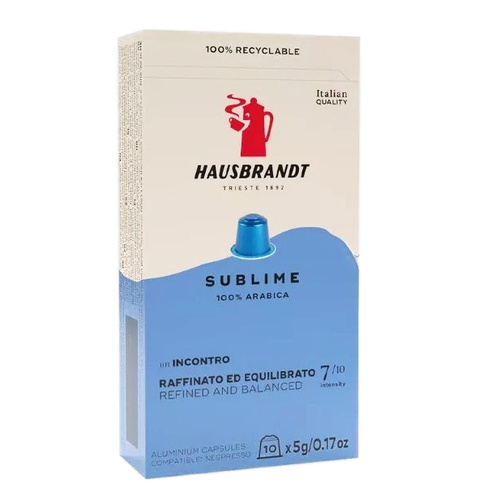 Kapsułki do Nespresso Hausbrandt Sublime 100% Arabica 10 szt