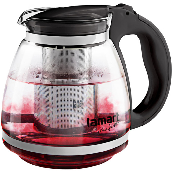 Dzbanek z zaparzaczem Lamart Verre 1,5l - Czarny