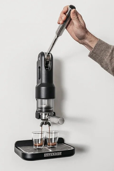 Dźwigniowy ekspres do kawy Superkop Black - Czarny