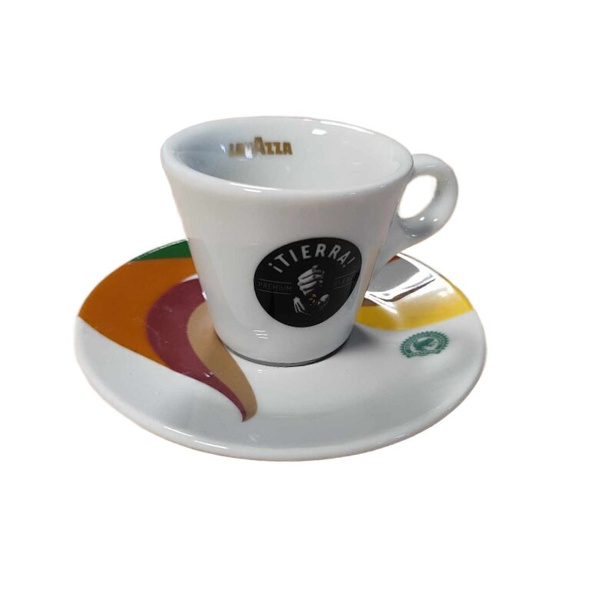 ZESTAW - kawa ziarnista Lavazza Tierra Brasil 100% Arabica  1kg + Lavazza Tierra Colombia 100% Arabica 1kg + filiżanka