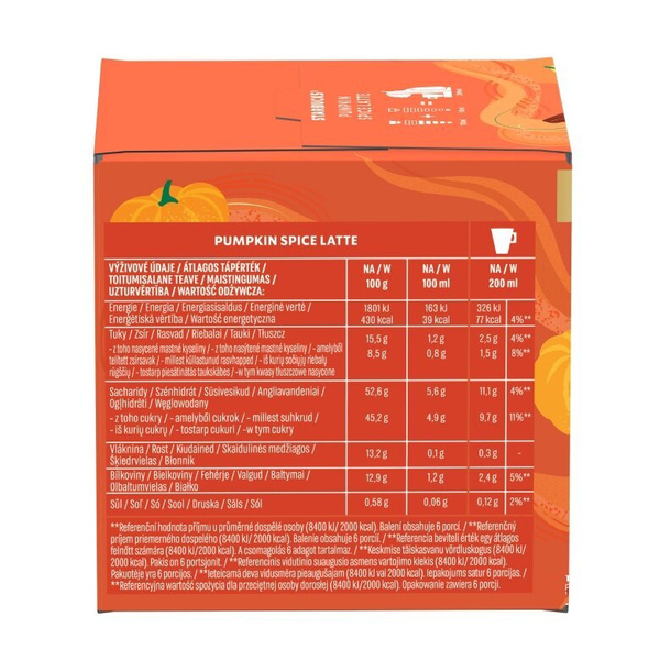 OUTLET - Kapsułki Nescafé Dolce Gusto STARBUCKS® Pumpkin Spice Latte 12 sztuk