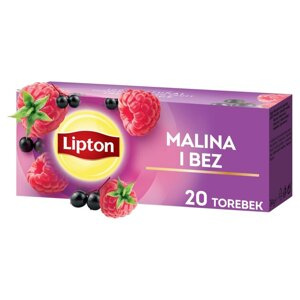 Herbatka owocowa Lipton Malina i Bez 20x1,6g - opinie w konesso.pl