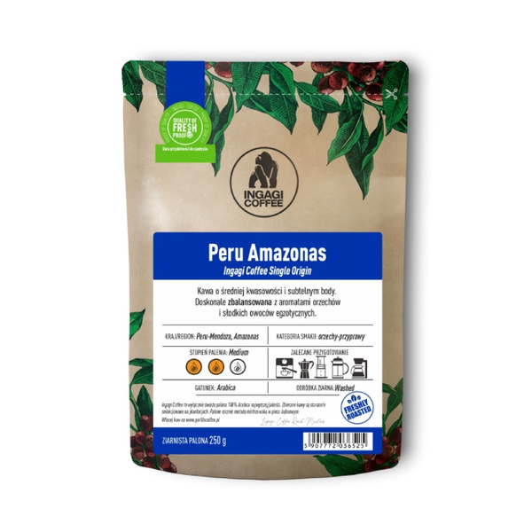 Kawa ziarnista Ingagi Coffee Peru Amazonas 250g