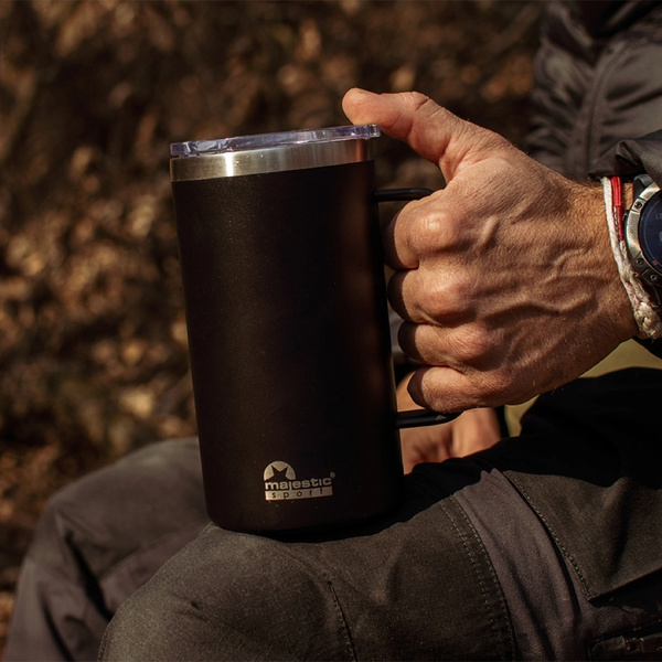 Kubek termiczny Majestic Sport Gump 650 ml - Czarny