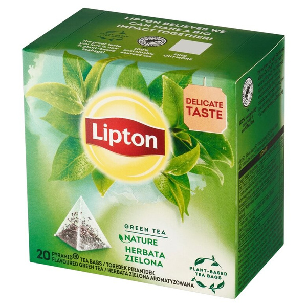 Herbata zielona aromatyzowana Lipton Nature 20x1,4g