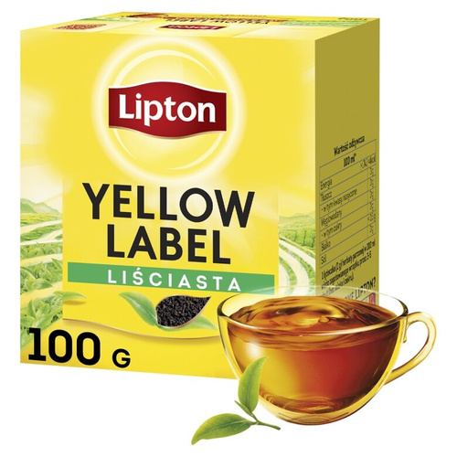Herbata czarna liściasta Lipton Yellow Label 100g - opinie w konesso.pl