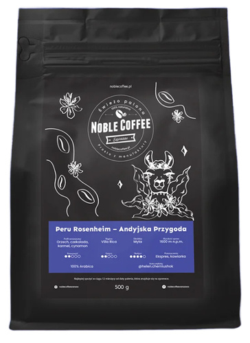 Kawa ziarnista Noble Coffee Peru – Andyjska Przygoda 1kg - opinie w konesso.pl