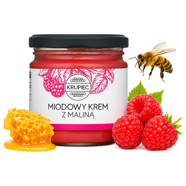 Miód z maliną Krupiec 250g