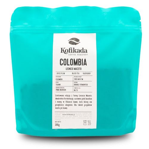 Kawa ziarnista Kofikada Kolumbia Leoncio Maceto Microlot Filtr 200g