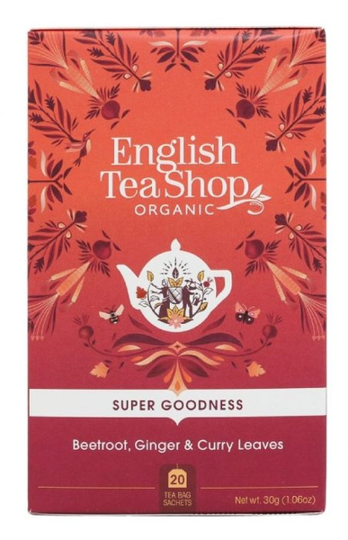 Ziołowa herbata English Tea Shop Beetroot Ginger Curry Leaves 20x1,5g - NIEDOSTĘPNY