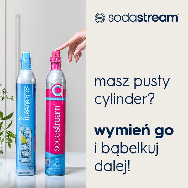 Wymiana różowego cylindra SodaStream Quick Connect - nabój z gazem CO2