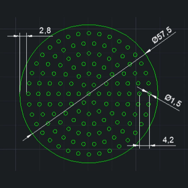 Sitko dyfuzyjne do espresso Puck Screen PSU AVX 57,5 mm - grubość 0,8mm