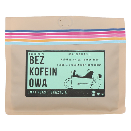 Kawa ziarnista Cafelito Brazylia Santos Decaf 250g - kawa bezkofeinowa