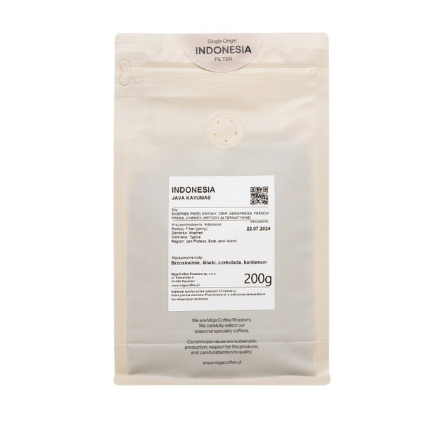 Kawa ziarnista Miga Indonesia Java Kayumas Filter 200g – NIEDOSTĘPNY