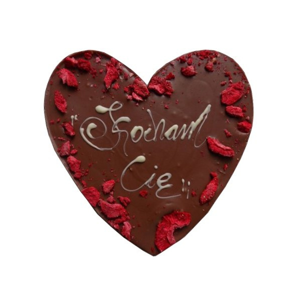 Serce z mlecznej czekolady M.Pelczar Chocolatier z napisem Kocham Cię 130g