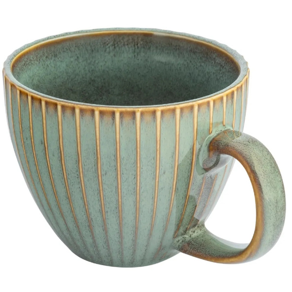 ZESTAW 6 Filiżanek Atom Design Reactive Sage Jumbo 450ml - Szałwiowy