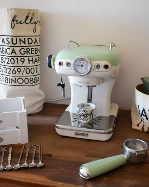Ekspres do kawy Ariete Espresso Vintage 1389/14 - Zielony