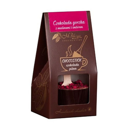 Chocostick M.Pelczar Chocolatier - Czekolada gorzka z nutą maliny i imbiru 60g