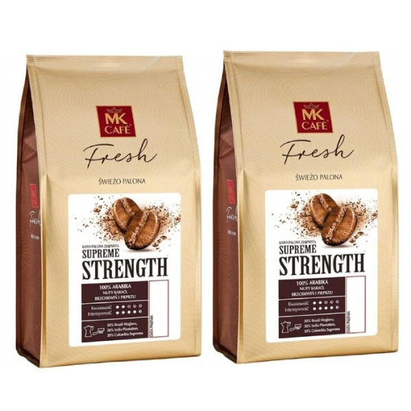 ZESTAW - Kawa ziarnista MK Cafe Fresh Supreme Strength 2x1kg