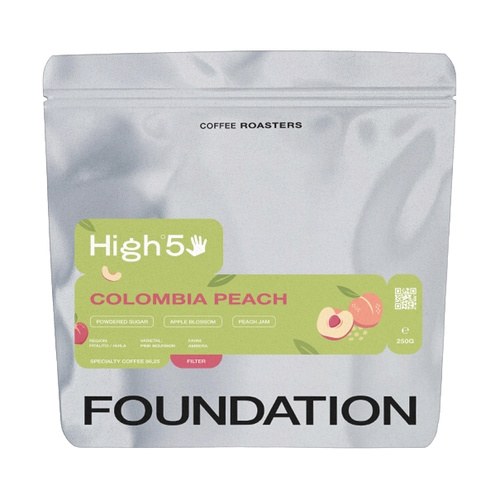 Kawa ziarnista Foundation Coffee Roasters High5 Kolumbia Peach Filtr 250g