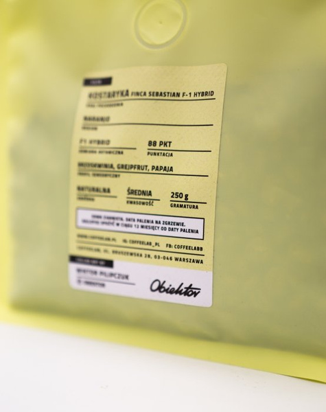 Kawa ziarnista Coffeelab Kostaryka Finca Sebastian F-1 Hybrid 250g - NIEDOSTĘPNY