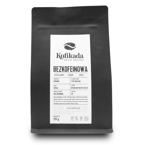 Kawa ziarnista Kofikada BEZKOFEINOWA Espresso 250g – NIEDOSTĘPNY