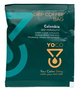 Drip Bag Coffee YoCo Coffee Colombia Red Vermouth 20x12g
