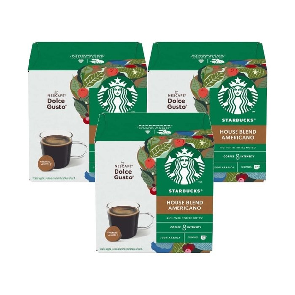 ZESTAW Kapsułki Nescafé Dolce Gusto STARBUCKS® Americano House Blend 3x12 sztuk