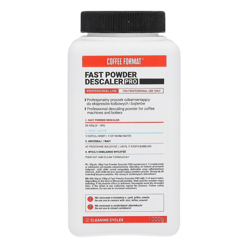 Odkamieniacz Coffee Format Fast Powder Descaler PRO 1kg