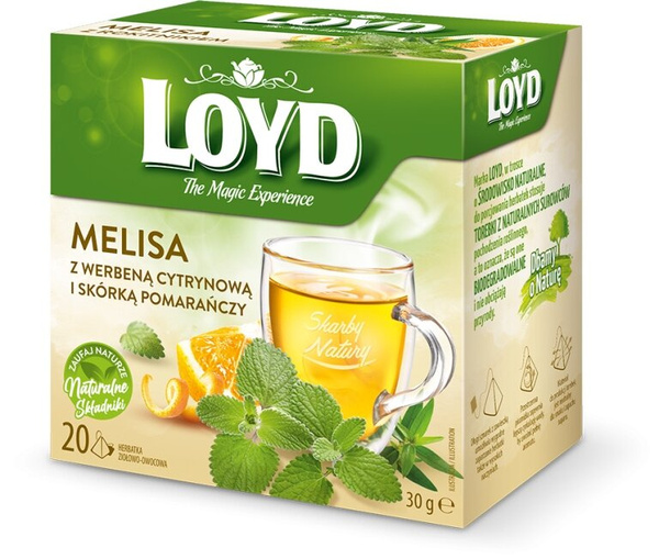 OUTLET - Herbata ziołowo-owocowa Loyd Melisa i pomarańcza 20x2g