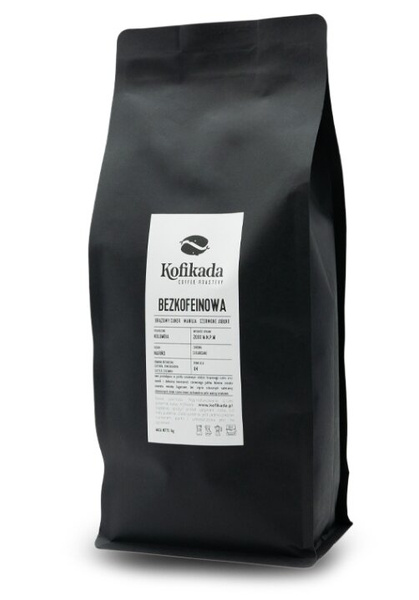 Kawa ziarnista Kofikada Kolumbia El Dragon 1kg - Bezkofeinowa - NIEDOSTĘPNY