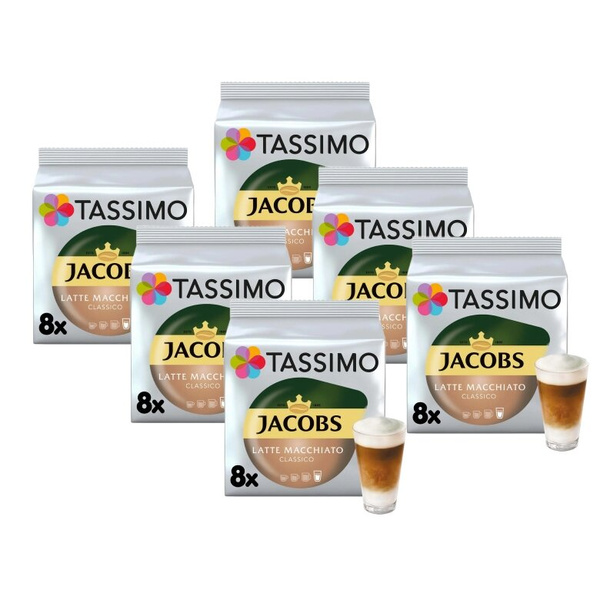 ZESTAW - Kapsułki Tassimo Jacobs Latte Macchiato Classico 6x8 szt.