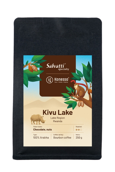 Kawa ziarnista Salvatti Rwanda Kivu Lake 250g