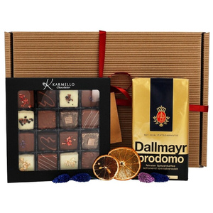 Zestaw prezentowy dla nauczyciela - Kawa i praliny