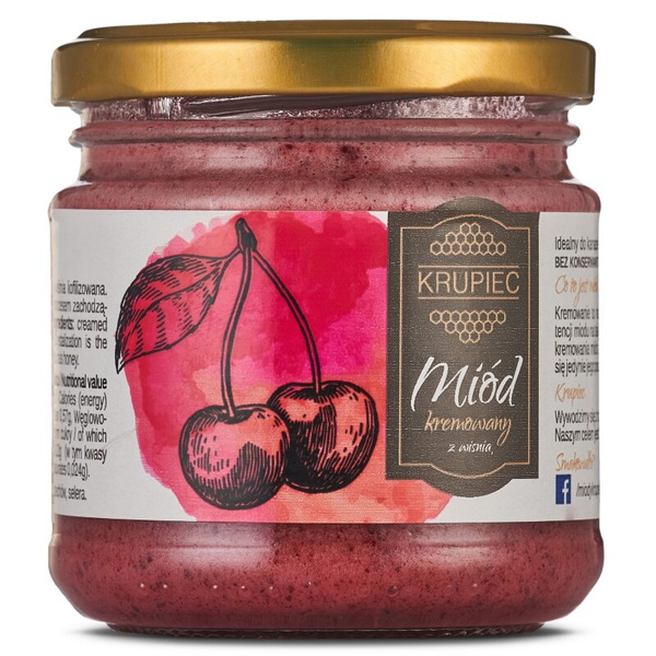 Miód z wiśnią Krupiec 220g – NIEDOSTĘPNY