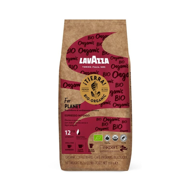Kawa ziarnista Lavazza Expert Tierra Bio Organic Espresso Intenso 1kg – NIEDOSTĘPNY