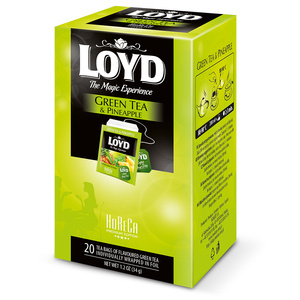 Herbata Loyd Tea zielona o smaku Ananasa 20x1,7g