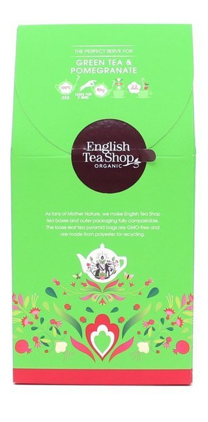 Zielona herbata English Tea Shop Green Tea & Pomegranate 15x2g